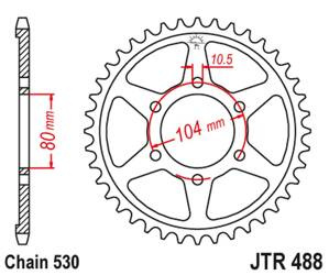 JT Zębatka tylna stalowa [39 zębów] KAWASAKI KZ 650 SR 77-80 / Z 500B3 81 / Z 400F 8385