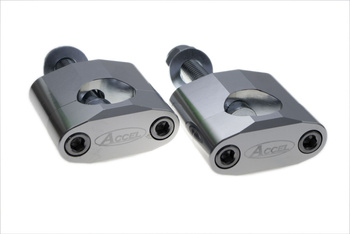Accel Mocowanie/Podwyżki Kierownicy [28.6mm Wysokość 34mm/Śruba M12] - Srebrne