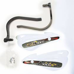 Accel Handbary aluminiowe do ATV (22+28mm) / czarne / białe