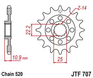 JT Zębatka przednia [15 zębów] APRILIA 450/550 RXV-SXV 06-12