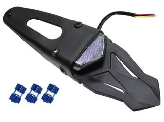 Błotnik enduro uniwersalny z lampą LED dymiona [homologacja]