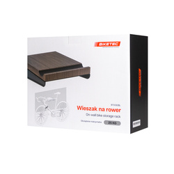 BIKETEC OM Wieszak ścienny na rower Wall Bike Rack kolor czarny, wraz z półką