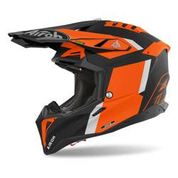 Kask cross Airoh Aviator 3 Glory – czarny, pomarańczowy