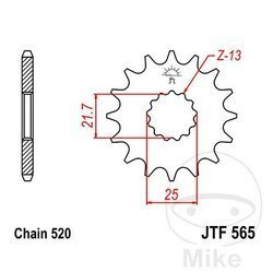 Zębatka przednia JT JTF565.17 (17Z)