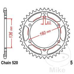 Zębatka tylna stalowa JT JTR5.41 ilość zębów 41Z