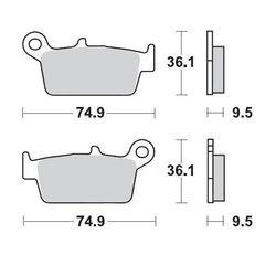 Moto-Master Klocki hamulcowe tył HONDA CR 125/250/500R 90-01 / CR 80/85 92-07 / XR 250 90-04 / XR 400R 96-04 / XR 600R 91-00 / XR 650L 93-21 / XR 650R 00-07 / KAWASAKI KLX 250S 09-20 / KLX 300 97-21 / KX 125/250/500 95-07