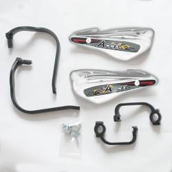 Accel Handbary z mocowaniem aluminiowym [22+28mm] / 2-punktowe mocowanie / Czarny i Biały