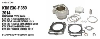 Athena Cylinder kompletny KTM EXCF 350 '14, Husqvarna FE 350 '14 STD=88MM