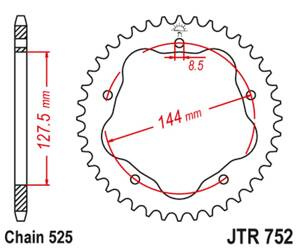 JT Zębatka tylna stalowa [36 zębów] DUCATI 848/916/996/1000/1100