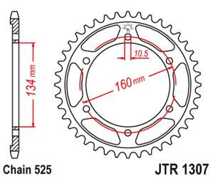 JT Zębatka tylna stalowa [45 zębów] HONDA CBR 600F 01-07