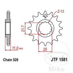 Zębatka przednia JT JTF1581.13 (13Z)