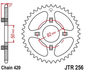 JT Zębatka tylna stalowa [42 zębów] HONDA ATC/TRX 70 82-87 XL/XR 75/80 74-84