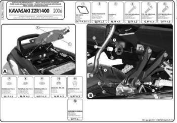 KAPPA stelaż kufrów bocznych MONOKEY SIDE KAWASAKI ZZR