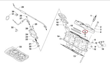 Uszczelka pod głowicę (Oring) ARCTIC CAT SNOW 600 XF/ZR 6000 EFI '14-18, PANTERA/NORSEMAN 6000 EFI '18 ( SKUTER ŚNIEŻNY ) Winderosa