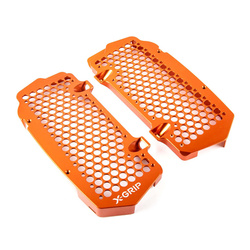 X-GRIP Osłony chłodnicy (komplet) KTM SXF/XCF/XC '23-, EXCF/XC-W/XCF-W '24-, Husqvarna TC/FC/FX/TX '23-, GasGas ECF/MCF/EXF '24- X-GRIP, Kolor pomarańczowy