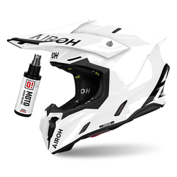 Kask cross Airoh Twist 3 biały / połysk + czyścik do wnętrza