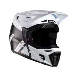 Kask cross z goglami LEATT Kit Moto 9.5 Carbon kolor biały