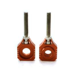 Accel Pomarańczowy Napinacz Tylnej Ośki ze Śrubą / KTM SX 65 [16-20] / Husqvarna TC 65 [17-20]