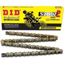 DID Łańcuch 520 DZ2 110 ogniw bez O-Ringów otwarty zapinka złoty / czarny