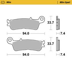Moto-Master Klocki hamulcowe przód FANTIC XX 125 / XEF/XXF 250/450 / XEX 250 22- / YAMAHA YZ 250 22- / WR/YZ 250F/450F 21- / YZ 450FX 21-