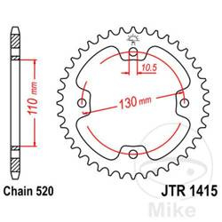 Zębatka tylna stalowa JT JTR1415.42 ilość zębów 42Z