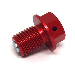 ZETA Sruba spustu oleju z magnesem M12x1.5 kolor czerwony