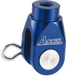 Niebieska końcówka ośki pompy hamulcowej tył Accel/Yamaha YZ/YZF '03-'12/Suzuki RMZ 250 '07-'10