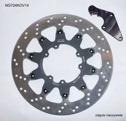 NG Tarcza hamulcowa przód z adapterem OVERSIZE HONDA CR 125 04-09 / CRF 250R/X 04-14 / CRF 450R 04-14 / CRF 450X 04-16