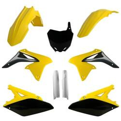Pełny komplet plastików Suzuki RMZ 250 '10-'18 Polisport żółty,biały,czarny