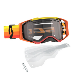 Zrywki + Gogle cross z podwójną szybką Scott Prospect Enduro [kolor pomarańczowy / żółty][szyba przeźroczysta]