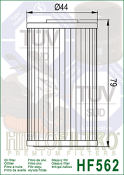 Hiflo filtr oleju HF 562 Kymco 125 / 150 / 200