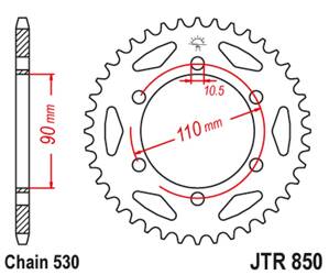 JT Zębatka tylna stalowa [34 zębów] YAMAHA XS 650 74-83 / TX 650 72-74