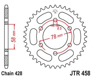 JT Zębatka tylna stalowa [37 zębów] KAWASAKI KH 100 93-94 / KH 125 83-94