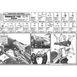 KAPPA stelaż kufra centralnego YAMAHA BT 1100 BULLDOG (02-09)