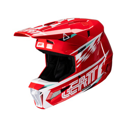 Kask + gogle cross Leatt Kit Moto 3.5 V25 czerwony