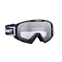 Kenny Racing gogle model Track Black - clear lens - kolor czarny/biały szybka przeźroczysta