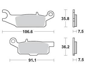 Moto-Master Klocki hamulcowe prawy przód YAMAHA YFM 700 GRIZZLY