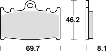 TRW Lucas Klocki hamulcowe KH158 Spiek metaliczny