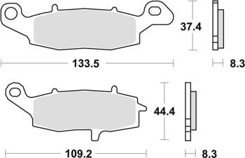 TRW Lucas Klocki hamulcowe KH229 Spiek metaliczny