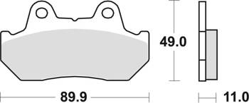 TRW Lucas Klocki hamulcowe KH69/3 Spiek metaliczny