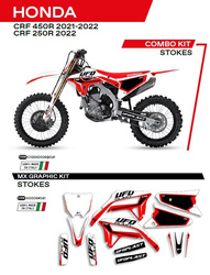 UFO Okleina Biała dla Honda CRF 250R 22 / CRF 450R 21-22