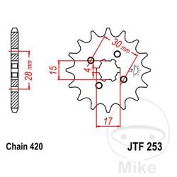 Zębatka przednia JT JTF253.16 (16Z)