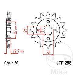 Zębatka przednia JT JTF288.18 (18Z)