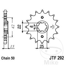 Zębatka przednia JT JTF292.16 (16Z)