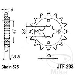 Zębatka przednia JT JTF293.14 (14Z)