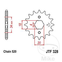 Zębatka przednia JT JTF328.14 (14Z)