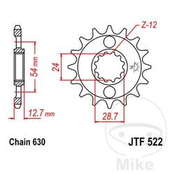 Zębatka przednia JT JTF522.15 (15Z)